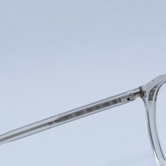 🕶️ New Saint Laurent SL667OPT 003 Eyeglasses - Transparent Beige Frame - Picture 8 of 11